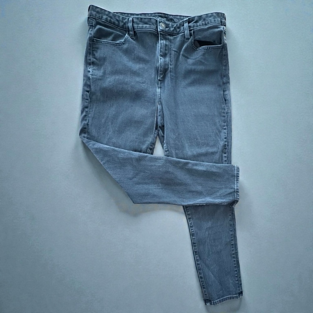 American Eagle Outfitters Black Denim Women’s 18 Super High Rise Jeggings - Picture 2 of 10